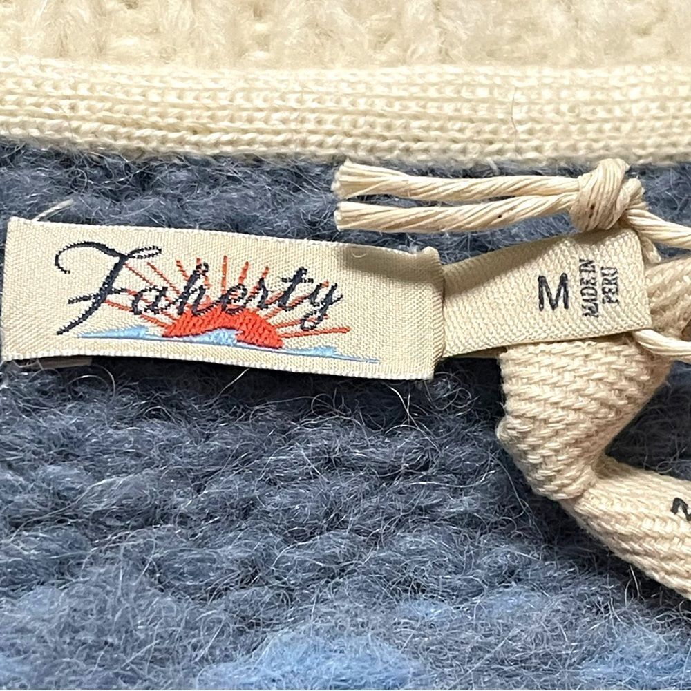 NWT FAHERTY Icelyn Alpaca Fairisle Cardigan in Frosty Fairisle M - Picture 5 of 10